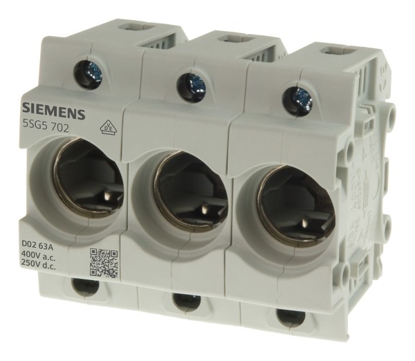 1St. Siemens 5SG5702 NEOZED, Sicherungssockel, D02, 3-polig,