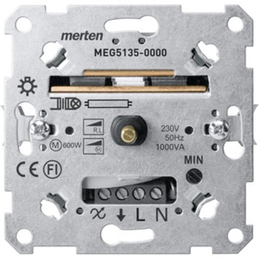 1St. Merten MEG5135-0000 Drehdimmer-Einsatz für induktive Last, 60-1000 VA