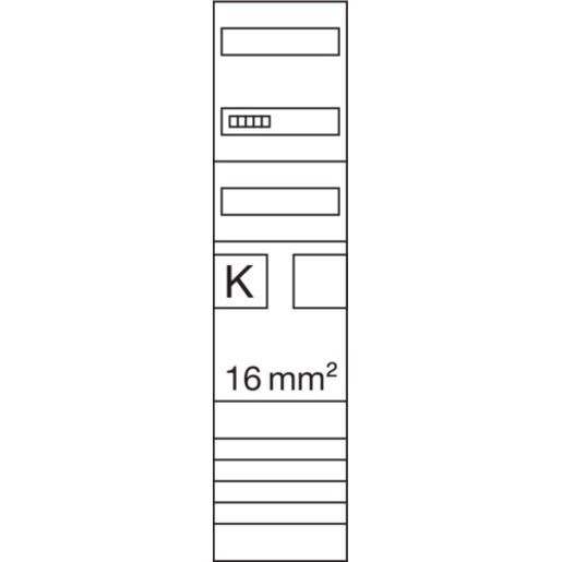 1St. Hager ZH3E5DS KF universZ 1ZP BKE-I 1050mm 1-f. 16mm²
