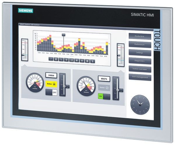 1St. Siemens 6AV2124-0MC01-0AX0, SIMATIC HMI TP1200 Comfort