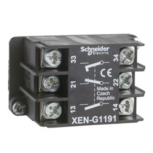 1St. Schneider Electric XENG1191 Hilfsschalter ohne Sprungfunktion, 1Ö+2S, Fronteinbau
