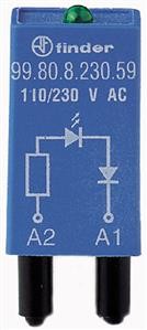 1St. Finder 9980002498 Modul, Varistor und grüne LED, 6 bis 24 V AC/DC 99.80.0.024.98