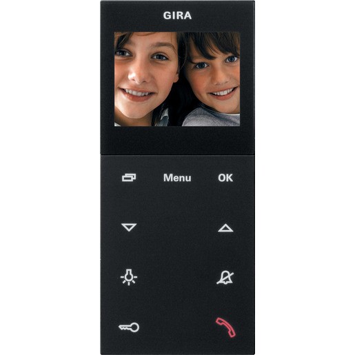 1St. Gira 1239005 Wohnungsstation Video AP Plus System 55 Schwarz matt