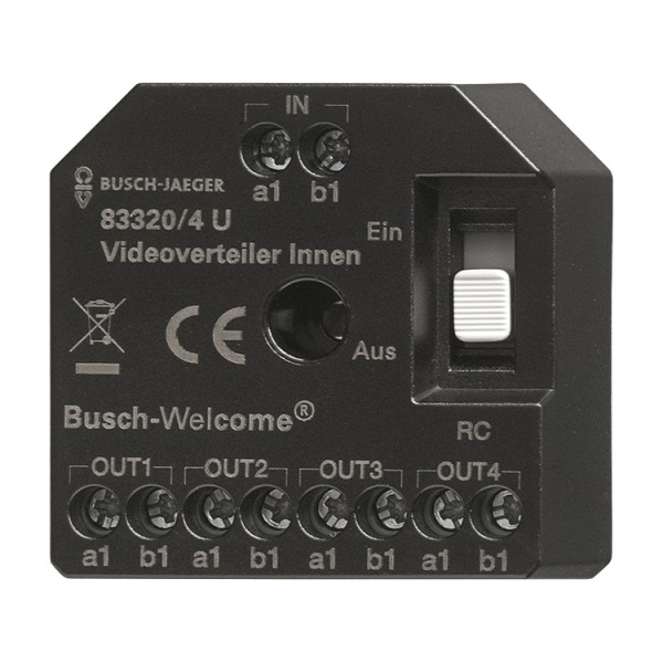 1St. Busch-Jaeger 83320/4 U Aktiv Videoverteiler Innen UP, zur Montage in einer Unterputzdose Busch-Welcome (2-Draht-System)