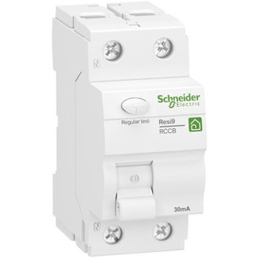 1St. Schneider Electric R9R22225 Fehlerstrom-Schutzschalter Resi9, 2P, 25A, 30mA, Typ A
