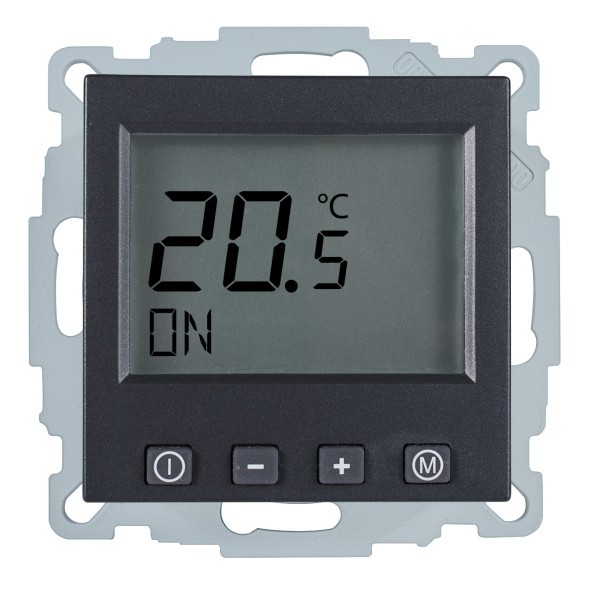 1St. Halmburger 6905 ERD-55 (ant/GI/BE/ME) Raumtemperaturregler 230 V u.P. Digital ohne Uhr anthrazit matt