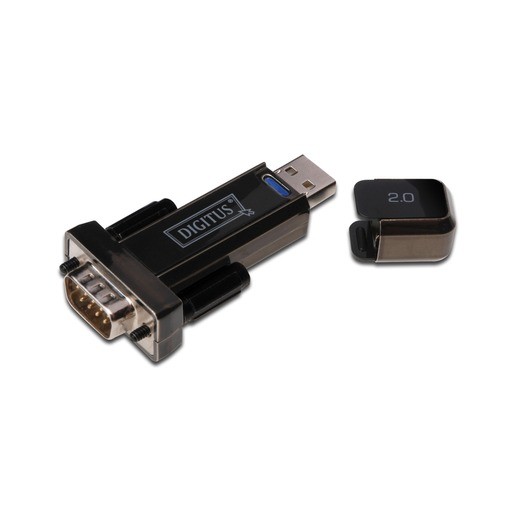 1St. Digitus DA-70156, USB 2.0 zu seriell Konverter, DSUB 9M inkl. USB A Kabel 80cm USB A M / USB A F