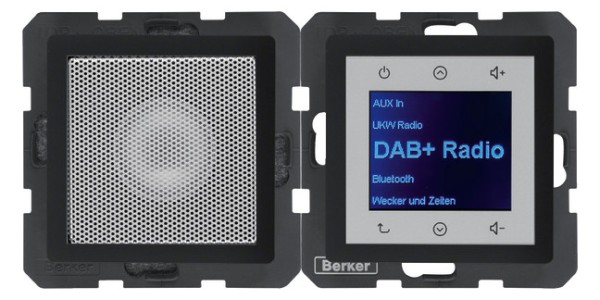 1St. Berker Radio Touch 30806086 m.Lautsprecher DAB+Bluetooth Q.x anthrazit samt