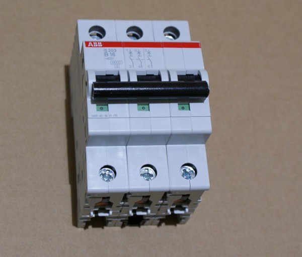 1St. Abb S203-B16 2CDS253001R0165 LS-Schalter 3pol. B 16A Sicherung Automat