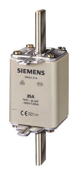 3St. Siemens 3NA3214 NH-Sicherungseinsatz, NH2, In: 35 A, gG,