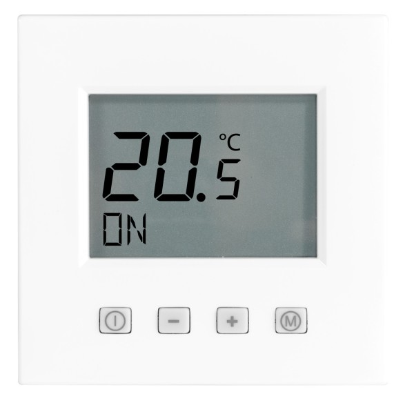1St. Halmburger 2405 ERD-70 (sg) Raumtemperaturregler 230V u.P. Digital ohne Uhr studioweiß glänzend