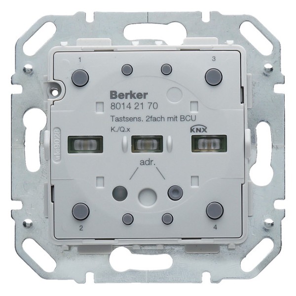 1St. Berker 80142170 Tastsensor-Modul 2fach mit integriertem Busankoppler KNX Q.x/K.x