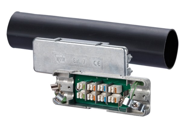 1St. BTR 130863-01-E Kabelverbinder Cat.7 IP67 Schutz durch Schrumpfschlauch