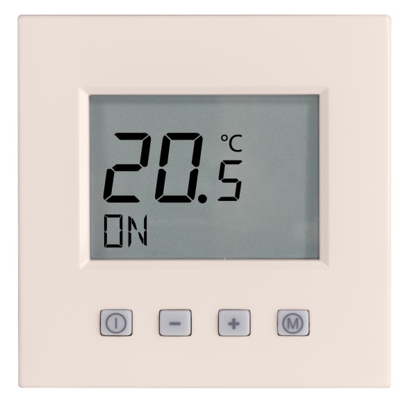 1St. Halmburger 2394 ERD-70 (cg) Raumtemperaturregler 230V u.P. Digital ohne Uhr cremeweiß glänzend