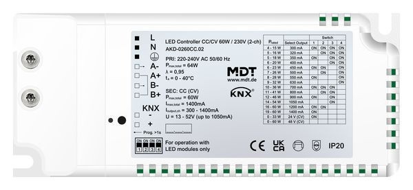 1St. MDT LED Controller CC/CV AKD-0260CC.02 2-Kanal