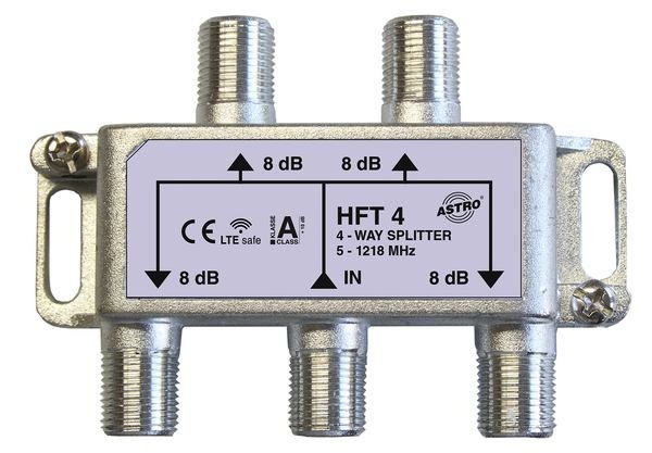 1St. Astro HFT 4 Verteiler 4fach 8dB 5 - 1218 MHz
