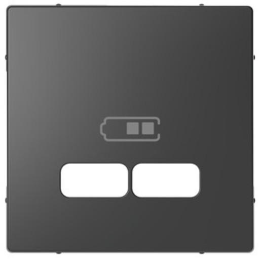 1St. Merten MEG4367-6034 Zentralplatte für USB Ladestation-Einsatz, Anthrazit, System Design