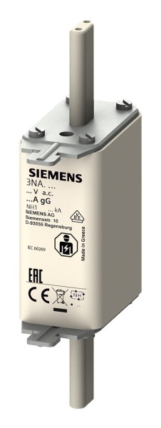 3St. Siemens 3NA3132 NH-Sicherungseinsatz, NH1, In: 125 A, gG