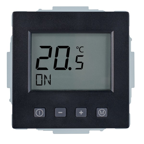 1St. Halmburger 6941 ERD-62 (swm/BJ) Raumtemperaturregler 230 V u.P. Digital ohne Uhr schwarz matt