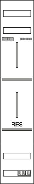 1St. F-Tronic ZRB Zählerfeld 1-feldrig, H=1350mm, 1-3.HZ, 1 Res., 2 Hutsch. (UA), ZRB 7120309
