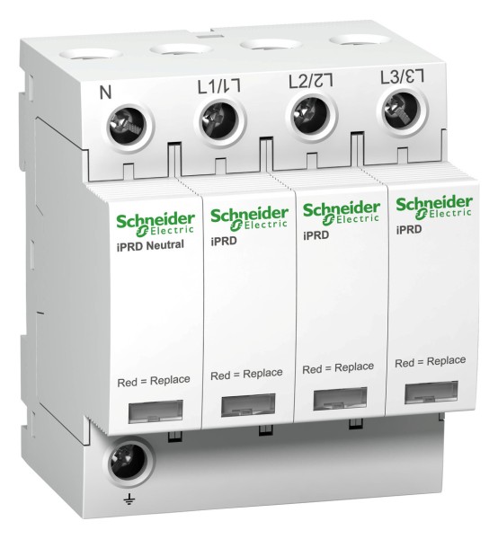 1St. Schneider Electric A9L40600 Überspannungsabl. iPRD40, Typ 2, Steckbare Schutzmodule, 3P+N, Imax 40kA