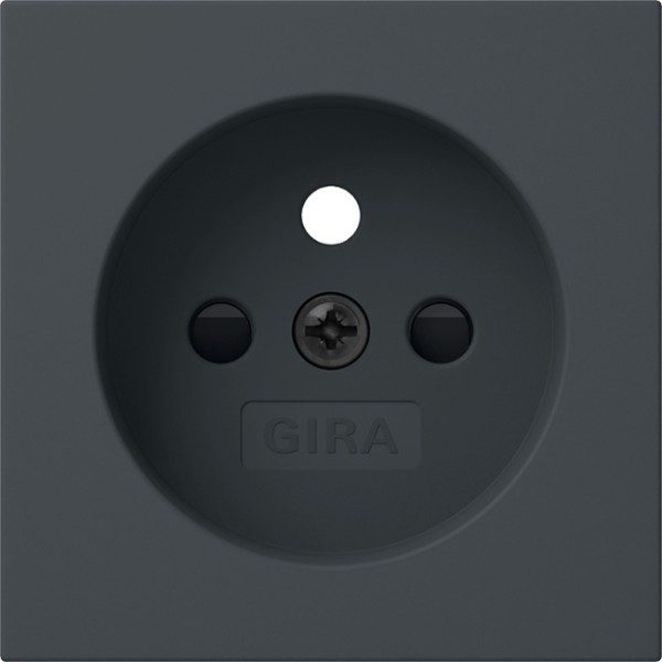 1St. Gira 494528 Abdeckung für Steckdose mit Erdungsstift 16A 250V und Shutter, Anthrazit