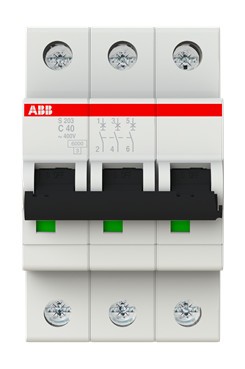 1St. ABB S203-C40 Sicherungsautomat C-Char., 6 kA 2CDS253001R0404