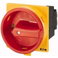 1St. Eaton P3-100/EA/SVB 074320 Hauptschalter, 3p, 100A, Griff rot gelb, abschliessbar, Einbau