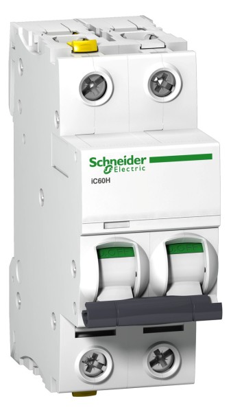 1St. Schneider Electric A9F07202 Leitungsschutzschalter iC60H, 2P, 2A, C Charakteristik