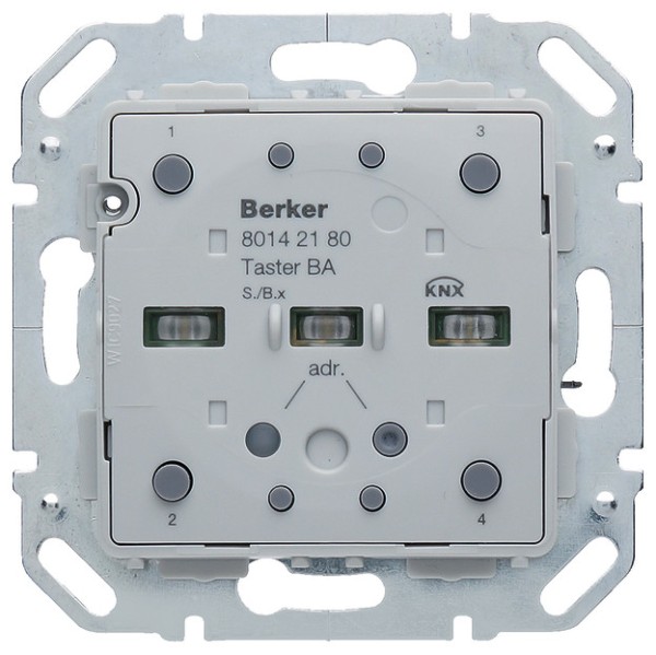 1St. Berker 80142180 Tastsensor-Modul 2fach mit integriertem Busankoppler KNX S.1/B.x