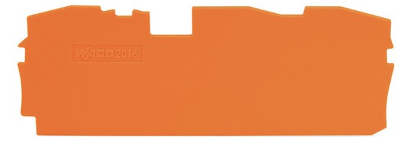 25St. Wago 2016-1392 Abschluss- und Zwischenplatte 1 mm dick orange