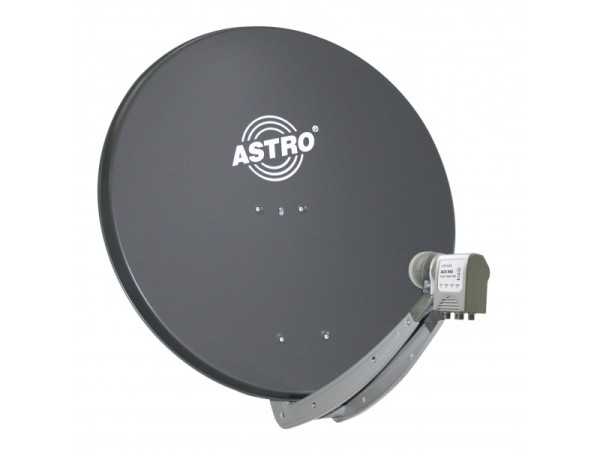 1St. Astro 300191 Spiegel 85cm anthrazit mit LNB und Multischalter 5/8