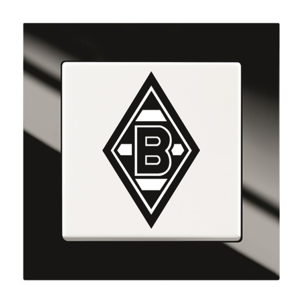1St. Busch-Jaeger 2000/6 UJ/05 Fanschalter Borussia Mönchengladbach, Aus- und Wechselschaltung Bundesliga Fanschalter