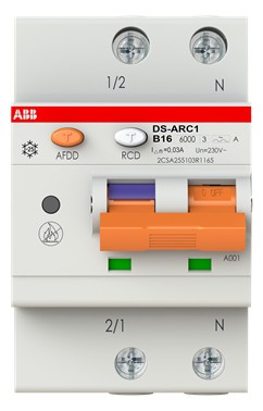 1St. ABB DS-ARC1 B16 A30 Fehlerlichtbogen-Schutzeinrichtung (AFDD) mit FI/LS-Schalter (RCBO) AFDD+FI/LS B16/0,03, 6kA 2CSA255103R1165