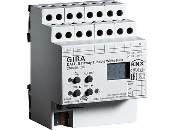 1St. Gira 210800 DALI-Gateway Tunable WH Plus KNX REG 210800