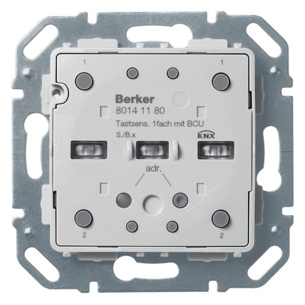1St. Berker 80141180 Tastsensor-Modul 1fach mit integriertem Busankoppler KNX S.1/B.x
