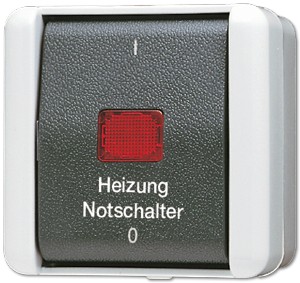 1St. Jung 802HW Heizung-Notschalter Aus 2-pol. WG800 802 HW