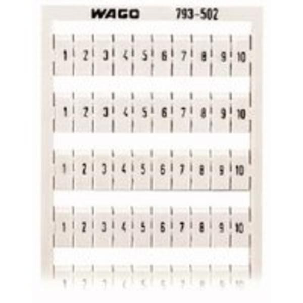 5St. Wago 793-502 WMB-Multibeschriftungssystem Aufdruck waagerecht 1...10 (10x) 793502