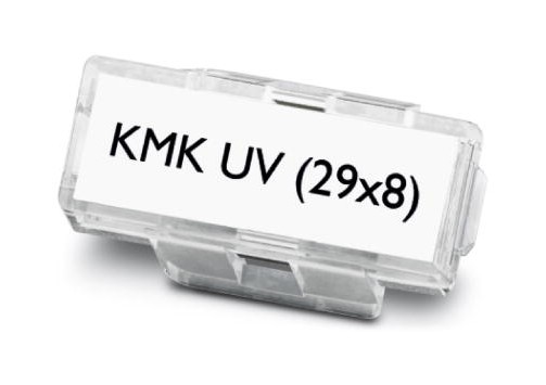 100St. Phoenix Contact KMK UV (29X8) Kabelmarkerträger transparent unbeschriftet Montageart: Kabelbindermontage Kabeldurchmesser: ? 6 mm Schriftfeldgr
