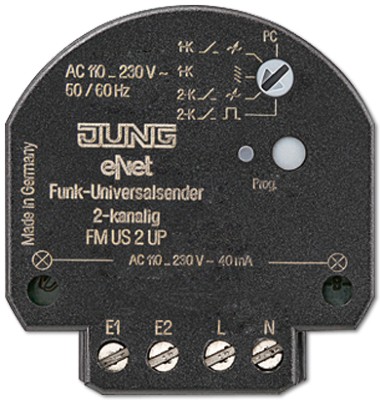1St. Jung FMUS2UP Funk-Universalsender 2-kanalig (90-230V)