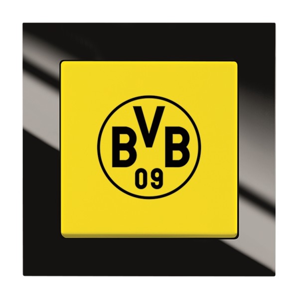 1St. Busch-Jaeger 2000/6 UJ/01 Fanschalter Borussia Dortmund, Aus- und Wechselschaltung Bundesliga Fanschalter