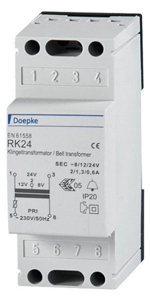 1St. Doepke 09980654 RK 24 Klingeltransformator 8 V, 12 V, 24 V