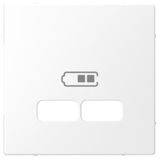 1St. Merten MEG4367-6035 Zentralplatte für USB Ladestation-Einsatz, Lotosweiß, System Design