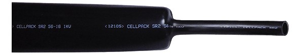 1St. Cellpack 127403 Warmschrumpfschlauch mittelwandig in Abschnitten Schrumpfrate 3:1 ohne Kleber SR2/56-16/schwarz/1000mm