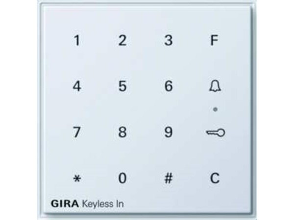1St. Gira 260566 Gira Keyless In Codetastatur Gira TX_44 (WG UP) Reinweiß