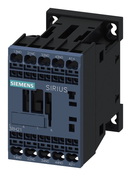 1St. Siemens 3RH2131-2BA40 Hilfsschütz, 3S+1Ö, DC 12V, S00, Federzu