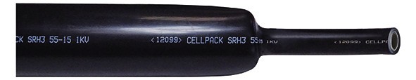 1St. Cellpack 127503 Warmschrumpfschlauch dickwandig in Abschnitten Schrumpfrate 3:1 mit Kleber SRH3/12-3/schwarz/1000mm