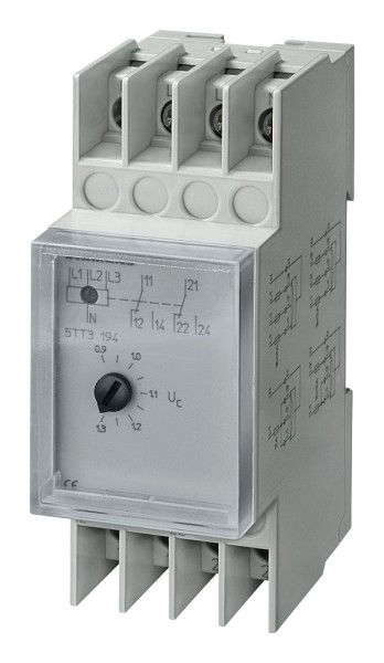 1St. Siemens 5TT3195, Spannungsrelais AC 230/400V 2W 0,9/1,3 asymmetrische Überwachung mit Klarsich.