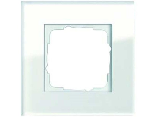 1St. Gira 021112 Rahmen 1fach Esprit Glas Weiß