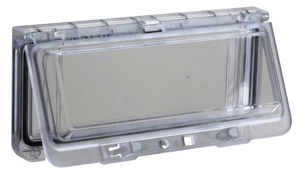 1St. Schneider Electric NSYVA278MA Kunststofffenster m. klappbarem transparentem Deckel. IP 65, L78 x B165 x T25mm